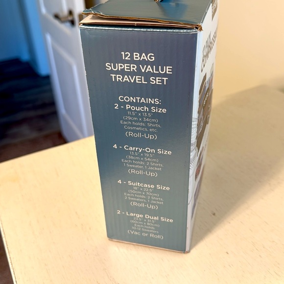 Samsonite Compression Bags (Clear) 12 Pack Multi Sizes / Brand NWT / Zip Side - Picture 3 of 5